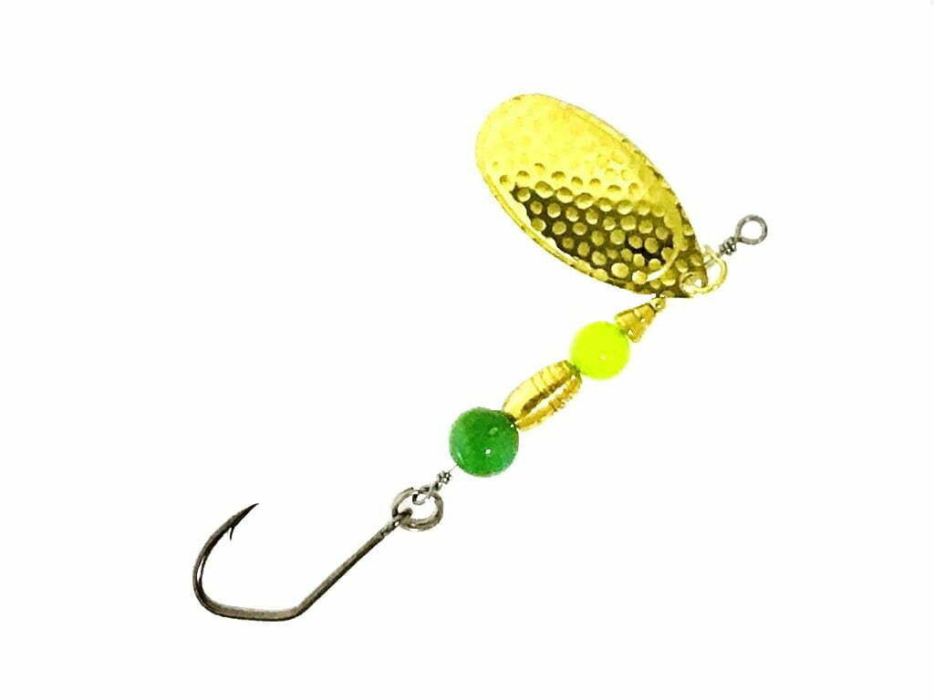 5 Hammered Green Day Casting Spinner for Salmon, Trout and Steelhead -  Stone Cold Fishing Beads