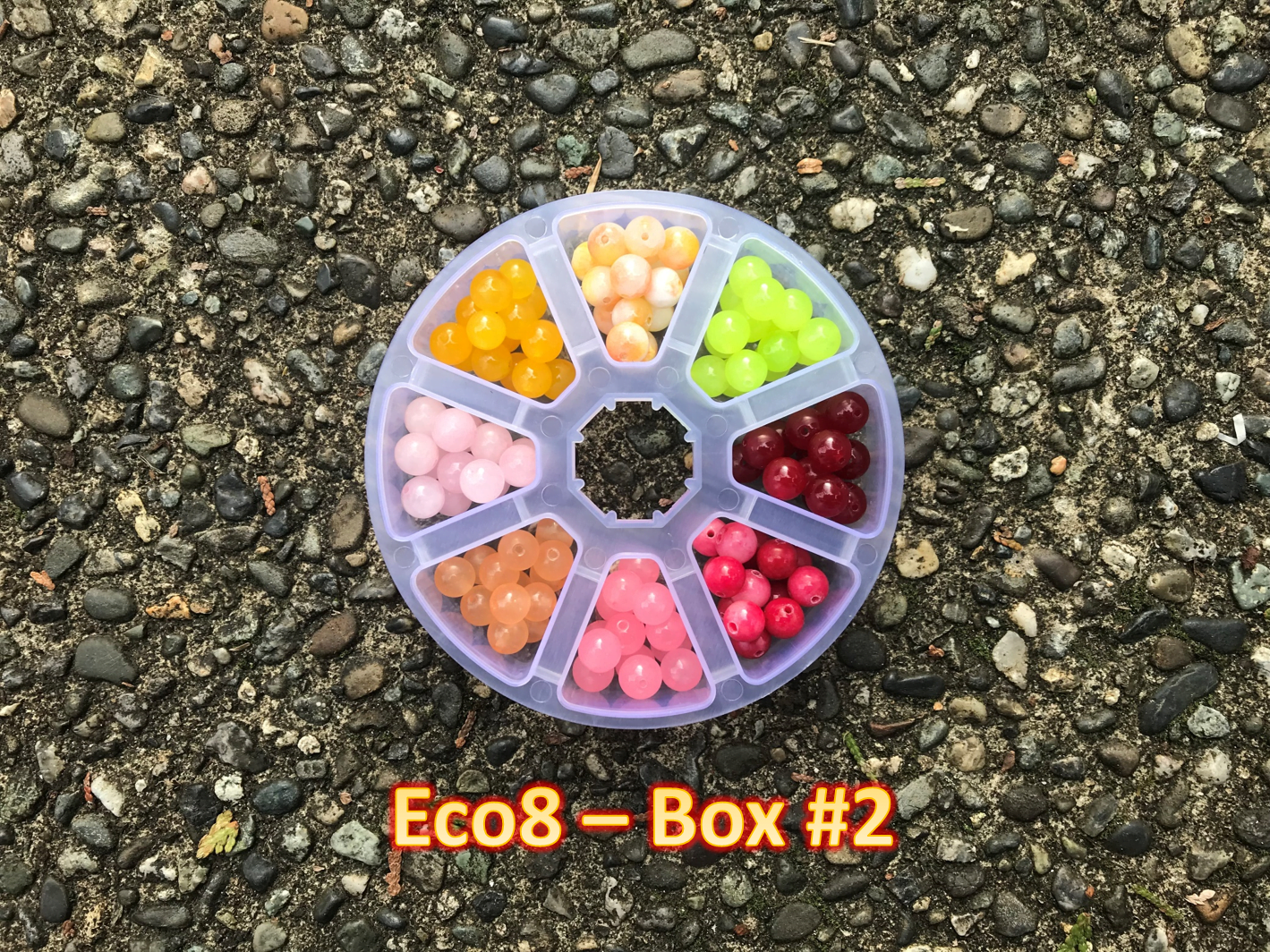 8 Color - 120 Count - 8mm Fishing Bead Wheel Combo Box Sets - Stone Cold  Fishing Beads
