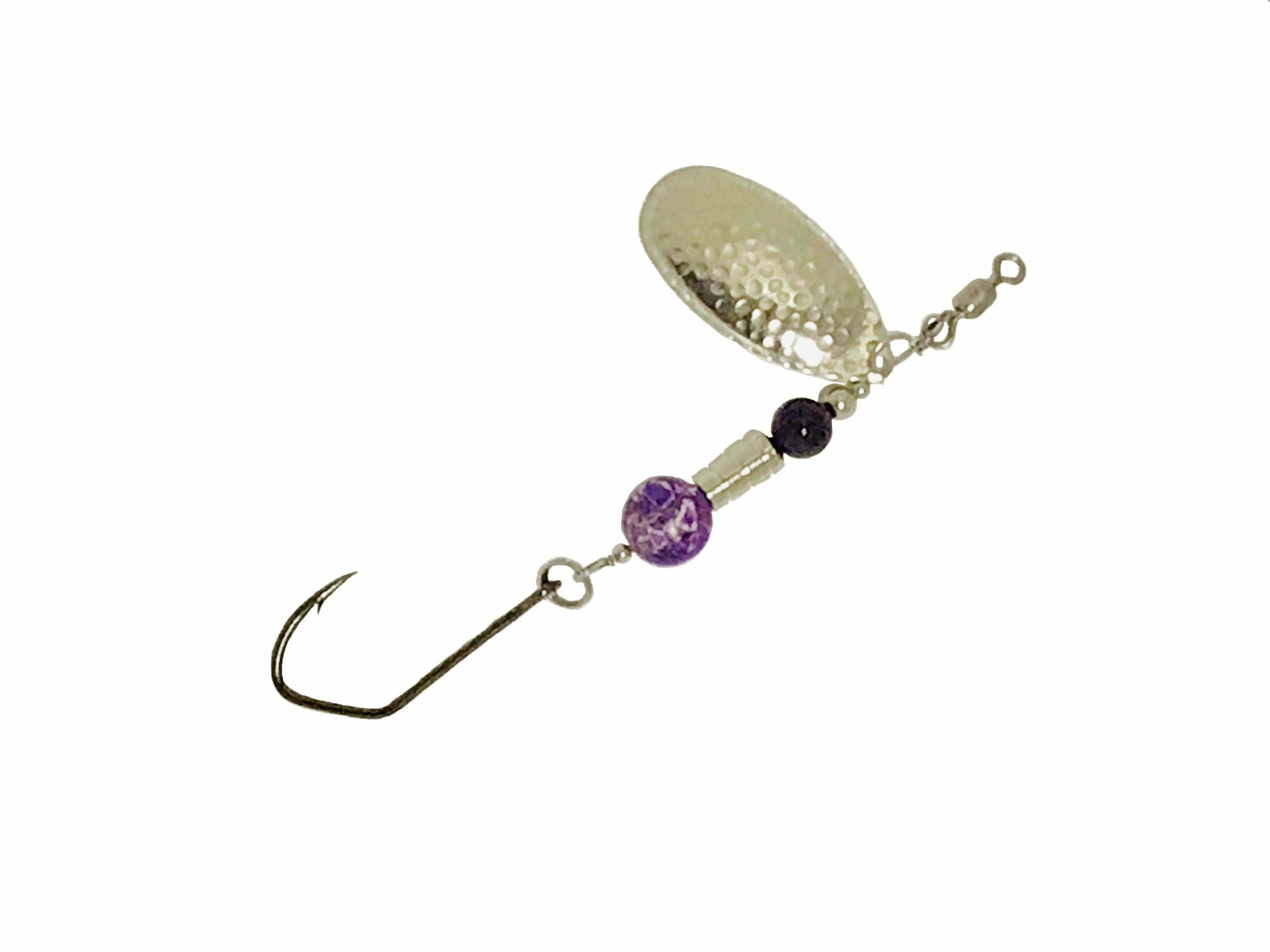 4, #5, or #6 Hammered Nickel French Blade Deep Purple Casting Spinner for  Salmon, Trout and Steelhead - Stone Cold Fishing Beads