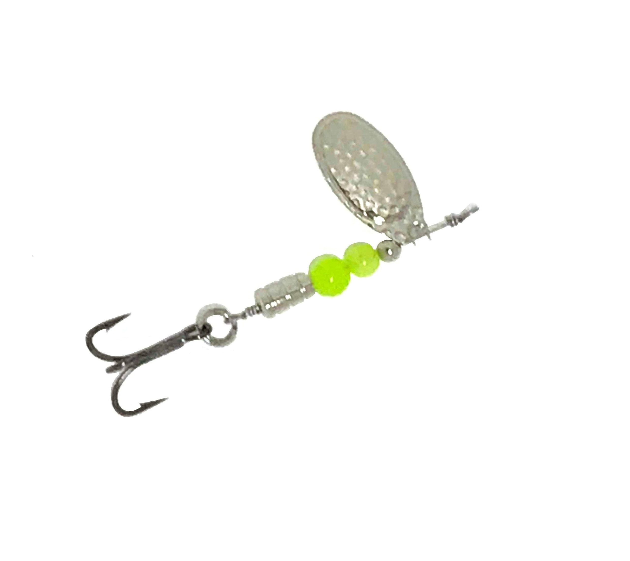 4 Hammered Nickel Neon Green Rock & Roll Casting Spinner by Stone Cold  Beads - Stone Cold Fishing Beads