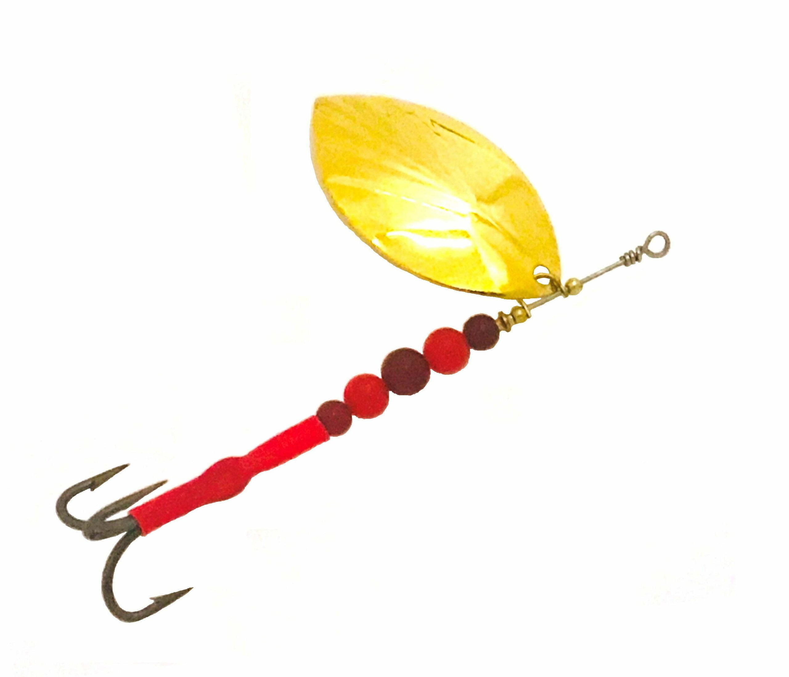 Dirty Troll Elite Gen One #6 Fluted Gold Plated Olympic Dead Fish Red  Salmon, Trout and Steelhead Trolling Spinners - Stone Cold Fishing Beads