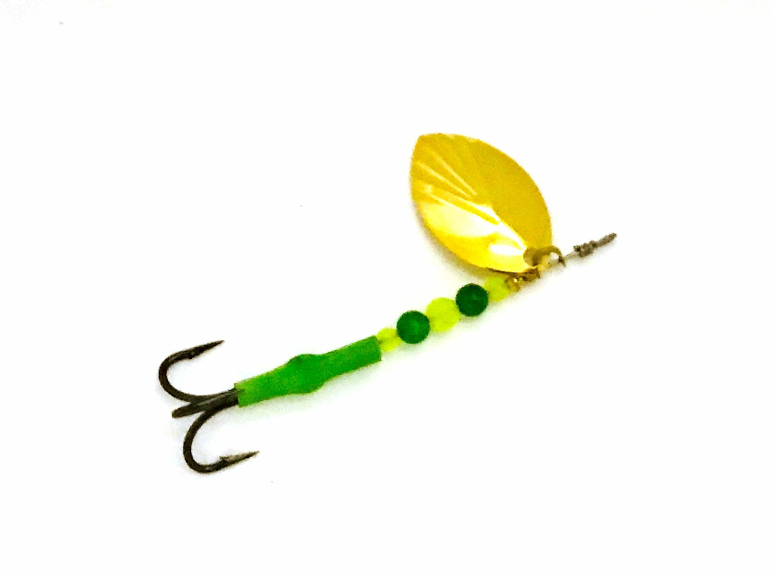 Dirty Troll Elite Size #4 Gold Plate Fluted Cascade Green Apple Salmon,  Trout and Steelhead Trolling Spinners