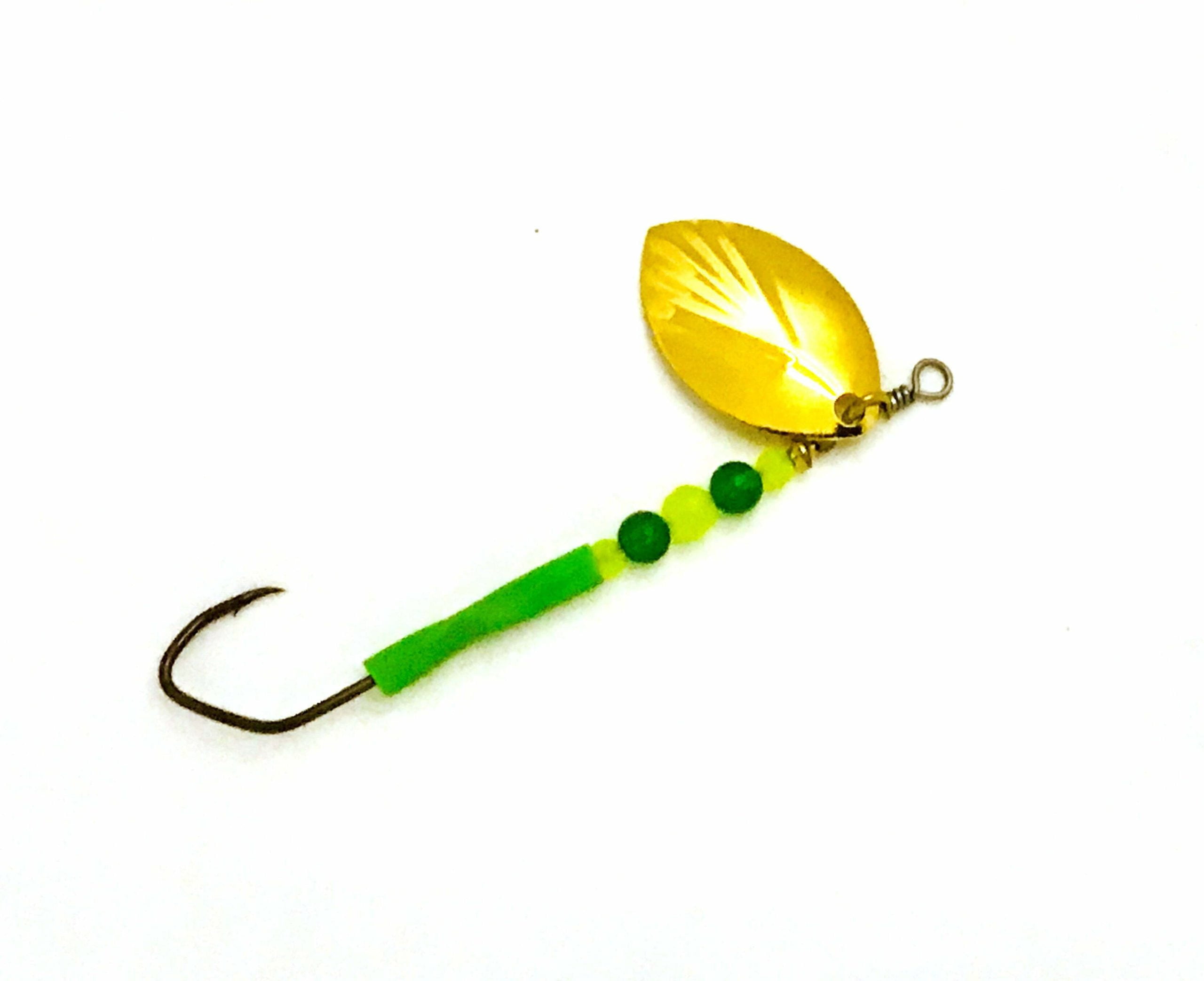 Dirty Troll Elite Size #4 Gold Plate Fluted Cascade Green Apple Salmon,  Trout and Steelhead Trolling Spinners