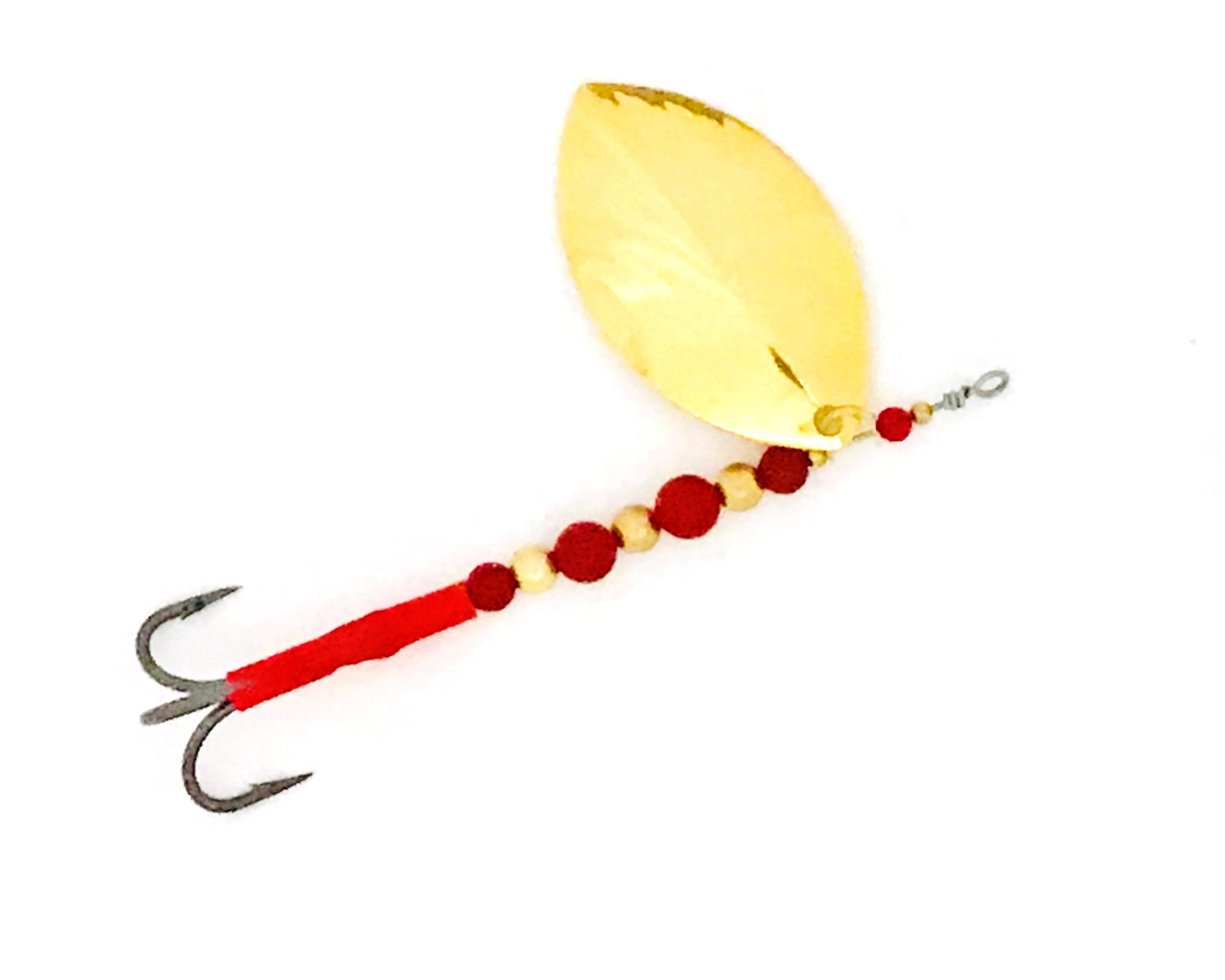 Dirty Troll Elite #6 Fluted Gold Plated Olympic Blade Spartacus Salmon,  Trout and Steelhead Trolling Spinners - Stone Cold Fishing Beads