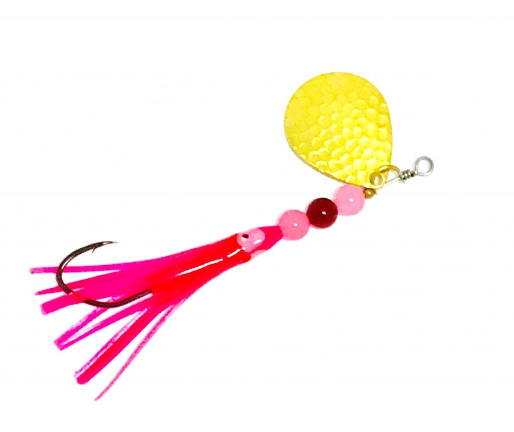 Hammered Pinky salmon trolling spinner