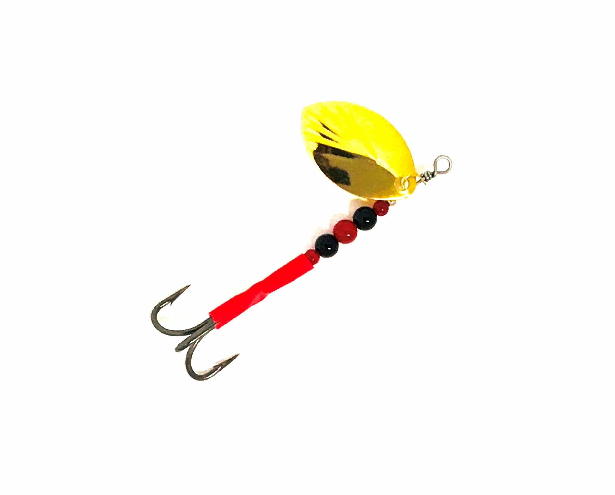 SCB Dirty Troll Elite #4 Gold Plated Fluted Cascade Red Dragon Trolling  Spinners for salmon, trout and steelhead